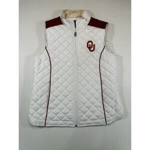 Oklahoma Sooners OU Quilted Vest Women’s Medium Gill Sports Carl Banks